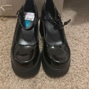 Black Patent Leather Mary Jane Shoes